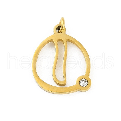 304 Stainless Steel Pendants STAS-R137-01G-O-1