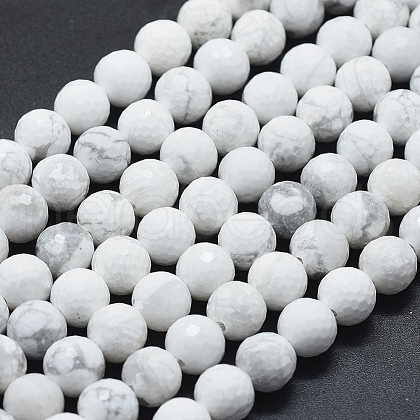 Natural Howlite Beads Strands G-D0013-65-1