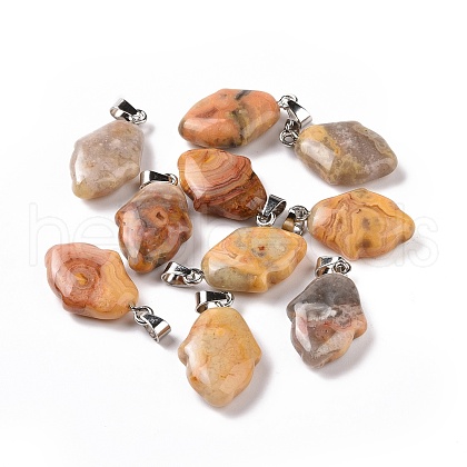 Natural Crazy Agate Pendants G-B041-03P-10-1