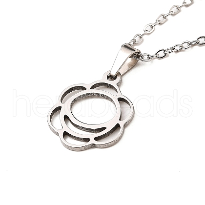 Non-Tarnish Stainless Steel Pendants Necklaces NJEW-K267-01G-P-1