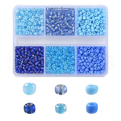 936Pcs 6 Style Glass Seed Round Beads SEED-FS0001-07-1
