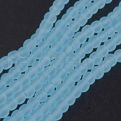 Transparent Glass Bead Strands GLAA-S031-4mm-21-1