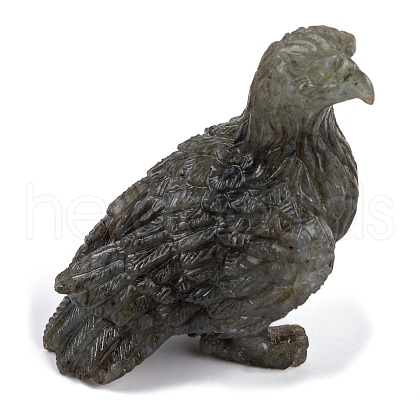 Natural Labradorite Carved Eagle Figurines Statues for Home Office Desktop Feng Shui Ornament G-Q172-10C-1