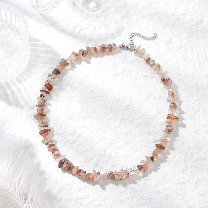Natural Black Gold Rutilated Quartz Beaded Necklaces NJEW-JN05295-1