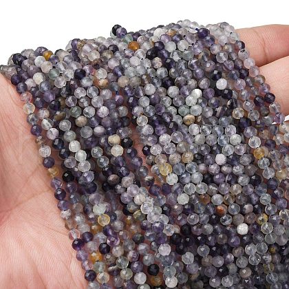 Natural Fluorite Beads Strands G-RM2025-A37-4mm-1