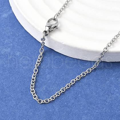 Tarnish Resistant 304 Stainless Steel Cable Chain Necklaces X-STAS-O037-120P-1