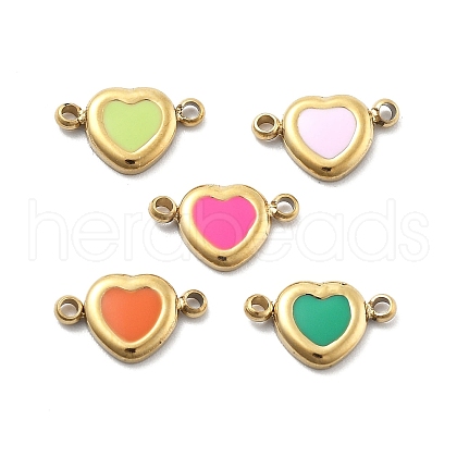 304 Stainless Steel Enamel Connector Charms STAS-L283-46G-1