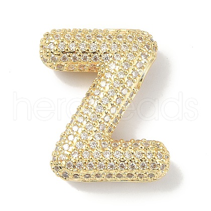 Rack Plating Brass Micro Pave Cubic Zirconia Pendants KK-Q790-01Z-G-1