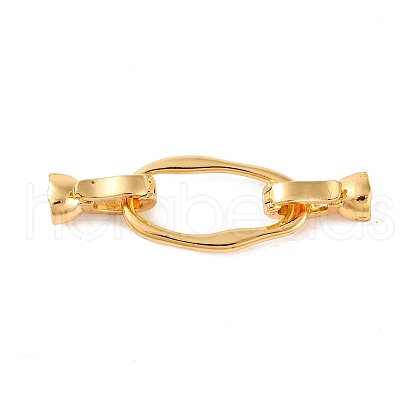 Brass Fold Over Clasps KK-U016-22G-1