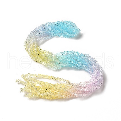 Transparent Glass Bead Strands GLAA-H023-02H-1