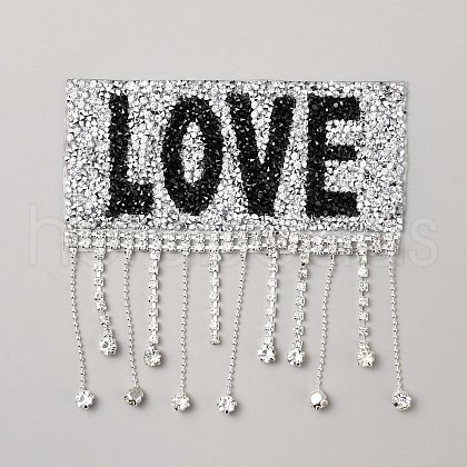 Rhinestone Cloth Iron on/Sew on Patches DIY-WH20004-05B-1
