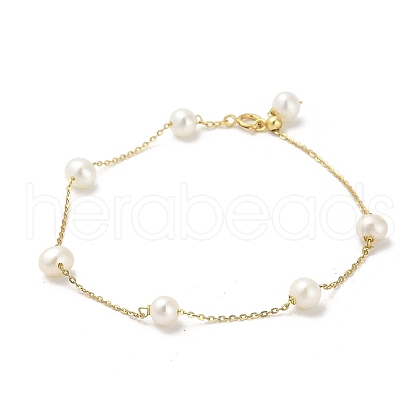 Pearl Bead Bracelets BJEW-E098-01G-1