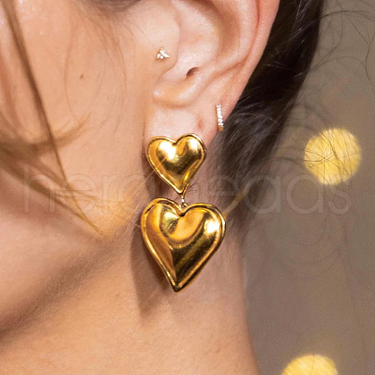 Alloy Dangle Stud Earrings WG37B66-03-1