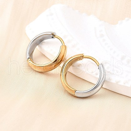 304 Stainless Steel Hoop Earrings EJEW-Z123-01B-GP-1