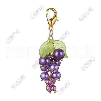 Glass Pendant Decorations HJEW-CJ00030-1