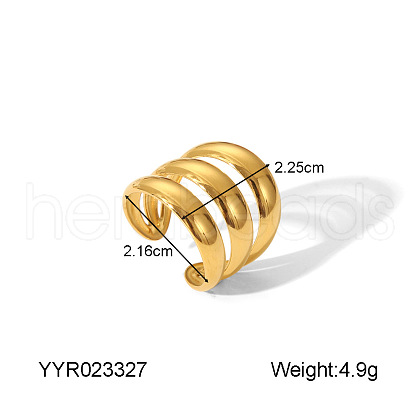 Stainless Steel Cuff Rings for Women CO9046-1-1