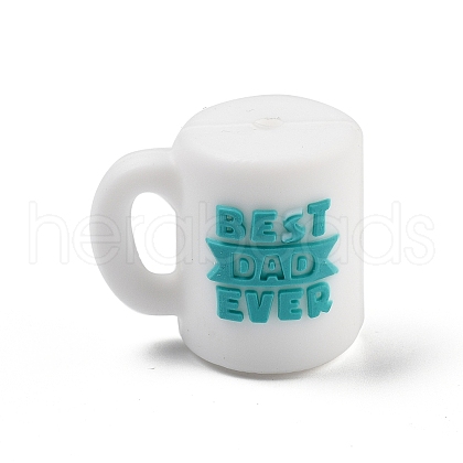 Father's Day Silicone Beads SIL-V006-02D-1