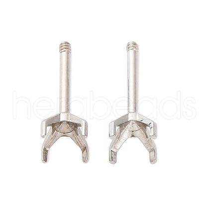 304 Stainless Steel Stud Earring Findings STAS-B091-02A-04P-1