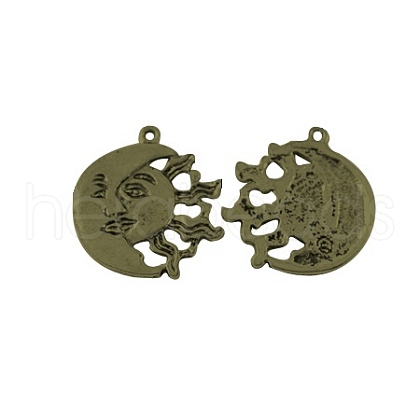 Tibetan Style Alloy Pendants TIBEP-22752-AB-NR-1