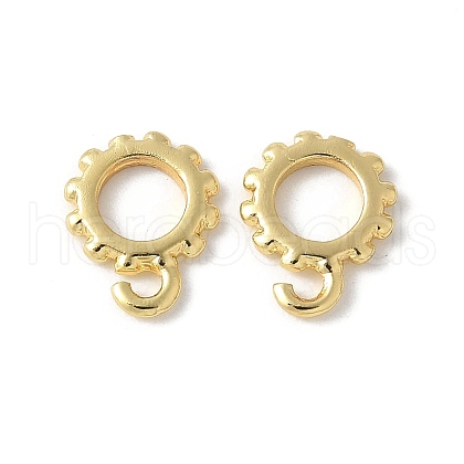 Brass Tube Bails Charms KK-D324-09G-1