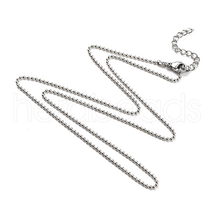 Non-Tarnish 304 Stainless Steel Ball Chain Necklaces NJEW-JN02912-03-1