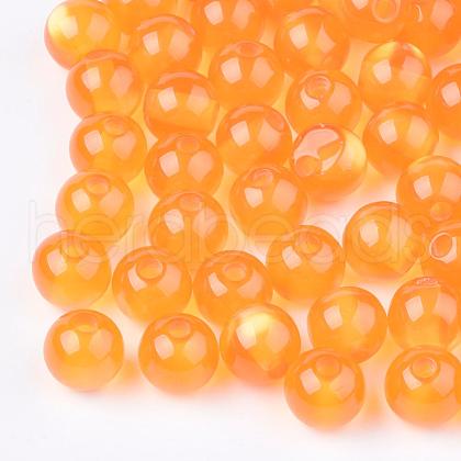 Round Imitation Cat Eye Resin Beads RESI-R157-8mm-13-1