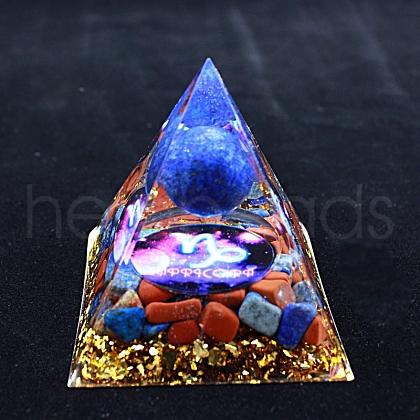 Luminous Constellation Orgonite Pyramid Resin Energy Generators PW-WGB3061-10-1