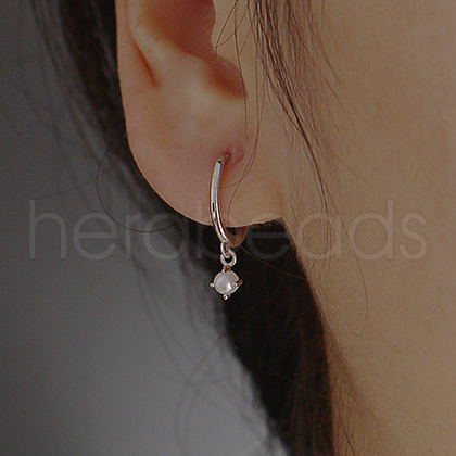 Simple Round S925 Sterling Silver Hoop Earrings TS0861-2-1