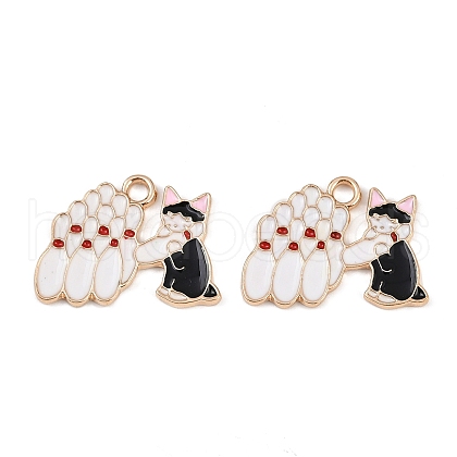 Alloy Enamel Pendants FIND-C068-06KCG-1