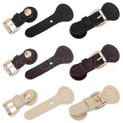 WADORN 6 Sets 3 Colors PU Leather Sew on Purse Locks DIY-WR0003-63-1