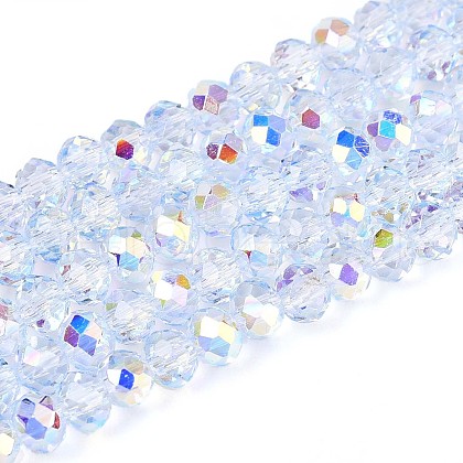 Transparent Glass Beads Strands EGLA-N016-3mm-02-1