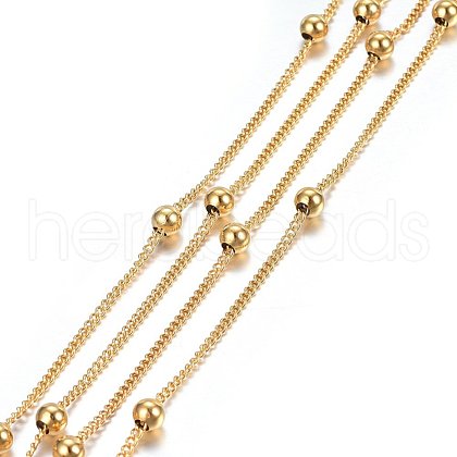 3.28 Feet Ion Plating(IP) 304 Stainless Steel Twisted Chains/Curb Chains X-CHS-H024-01G-A-1