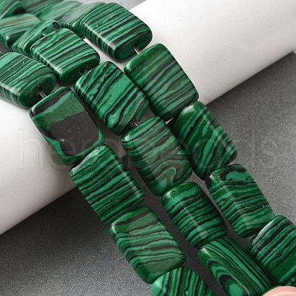 Synthetic Malachite Beads Strands G-S386-A04-1
