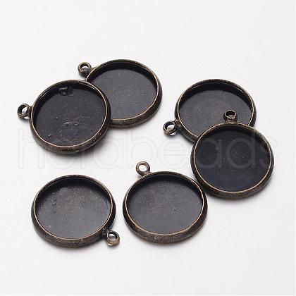 Brass Pendant Cabochon Settings KK-B534-D-AB-NF-1