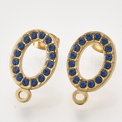 304 Stainless Steel Stud Earring Findings STAS-T052-03G-02-1
