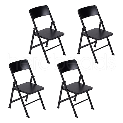 Cute Mini Plastic Foldable Chair DJEW-WH0015-79B-1