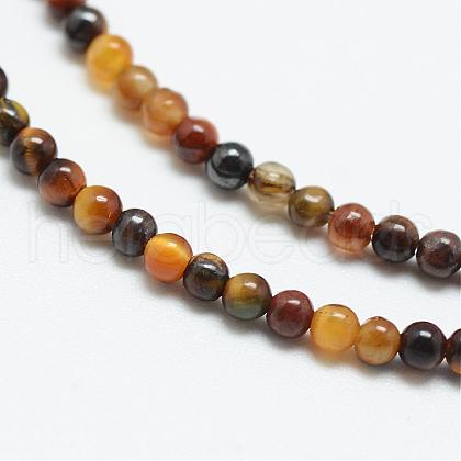 Natural Tiger Eye Bead Strands G-R172-2mm-19-1