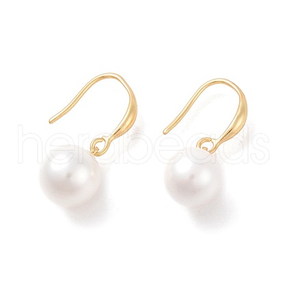 Shell Pearl Dangle Earrings EJEW-F233-01G-1