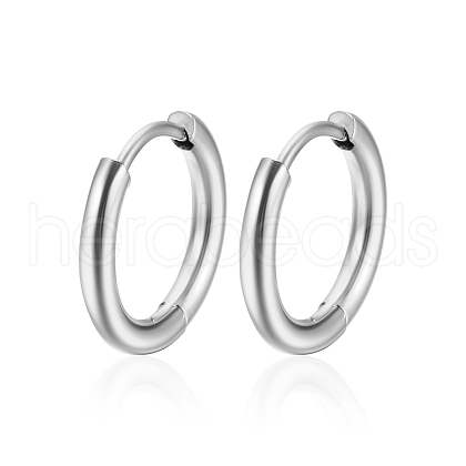 Titanium Steel Hoop Earrings PW-WG73897-11-1