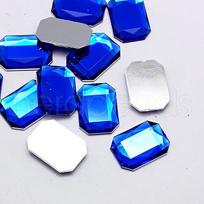 Imitation Taiwan Acrylic Rhinestone Cabochons GACR-A011-13x18mm-07-1