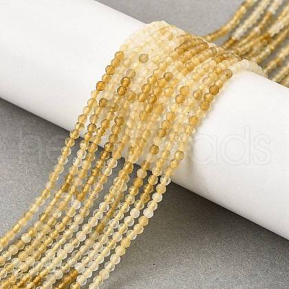 Natural Yellow Quartz Beads Strands G-G259-D03-2mm-1