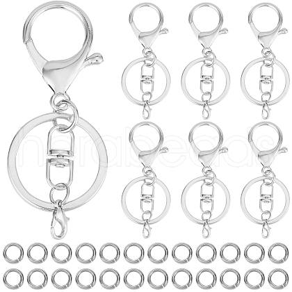 SUNNYCLUE Iron Keychain Clasps DIY-SC0027-06-1