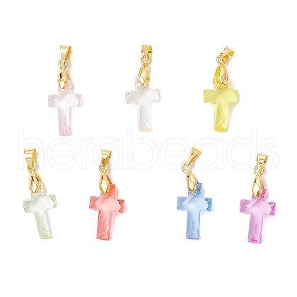 Transparent Acrylic Pendants PALLOY-JF03998-02-1