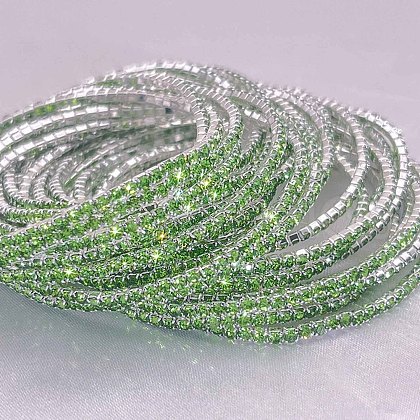 Brass Rhinestone Tennis Bracelets WG6EB7A-06-1