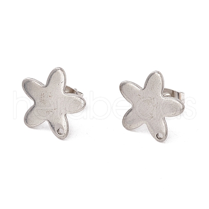Non-Tarnish 201 Stainless Steel Stud Earring Findings STAS-G266-10P-1