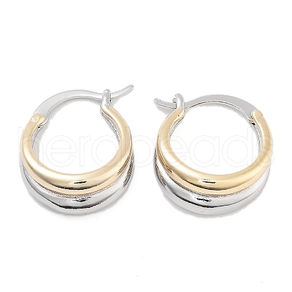 Rack Plating Brass Hoop Earrings EJEW-C101-07GP-1