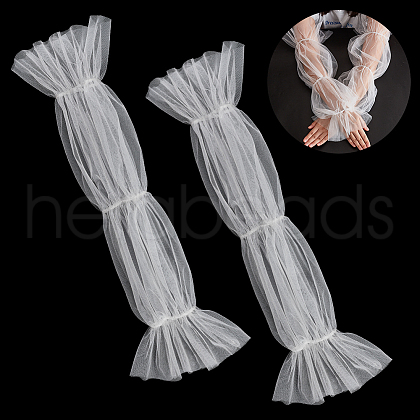 Polyester Detachable Long Mesh Sleeves AJEW-WH0270-354A-1