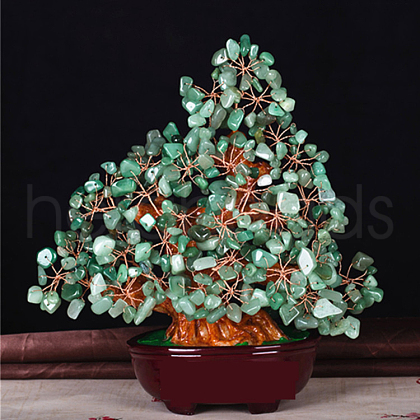 Natural Green Aventurine Tree Ornaments TREE-PW0002-02F-1