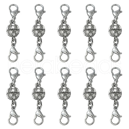 Alloy Crystal Rhinestone Magnetic Clasps ALRI-YW0001-11B-1