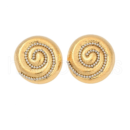 304 Stainless Steel Vortex Spiral Stud Earrings EJEW-C143-02G-1